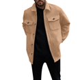 thumbnail image 1 of Vedolay Jackets for Men Long Sleeve Overcoats Hooded Coat with Pockets Clothes Khaki,XL, 1 of 5