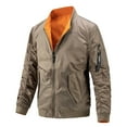 thumbnail image 1 of Vedolay Jackets for Men Open Front Basic Classic Casual Soft Tops with Pocket Khaki,3XL, 1 of 2