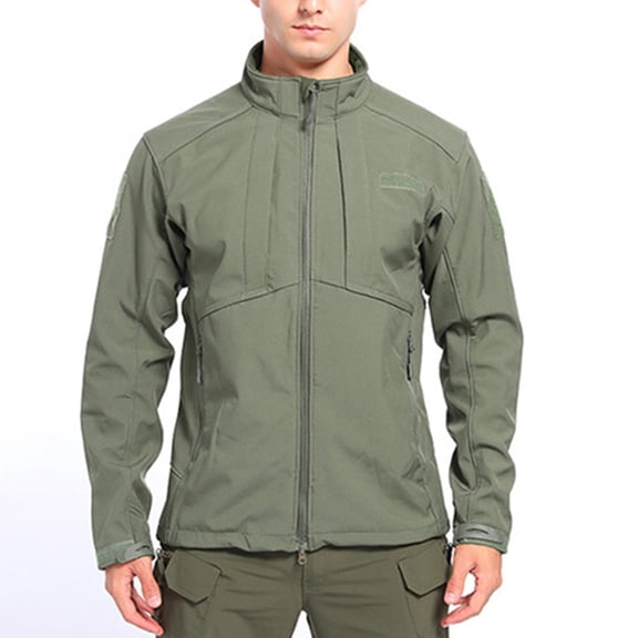Vedolay Jackets for Men Padded Puffer Jacket Coat with Hood Army Green,S