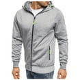 thumbnail image 1 of Vedolay Jackets for Men Soft Cotton Jacket Sportswear Gray,M, 1 of 5