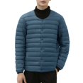 thumbnail image 1 of Vedolay Jackets for Men Solid Long Sleeve Open Front Long Cardigan Clothes Blue,L, 1 of 5