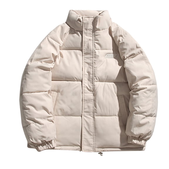 Vedolay Jackets for Men Stretch Casual Winter Jacket Winter Parka for Men Beige,L