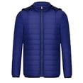 thumbnail image 1 of Vedolay Jackets for Men Winter Warm Jacket Waterproof Rain Zip Parka Overcoats Jacket Navy,3XL, 1 of 5