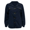 thumbnail image 1 of Vedolay Jackets for Women Casual Fashion Front Open Solid Color Lapel Suit Jacket with Pockets,Navy M, 1 of 4