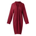 thumbnail image 1 of Vedolay Jackets for Women Casual Ripped Frayed Jacket Long Sleeve Oversized Casual Coat with Pockets,Red One Size, 1 of 5