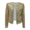 thumbnail image 1 of Vedolay Jackets for Women Lightweight Open-Front Cardigan Blazer Jackets for Women Gold,2XL, 1 of 3