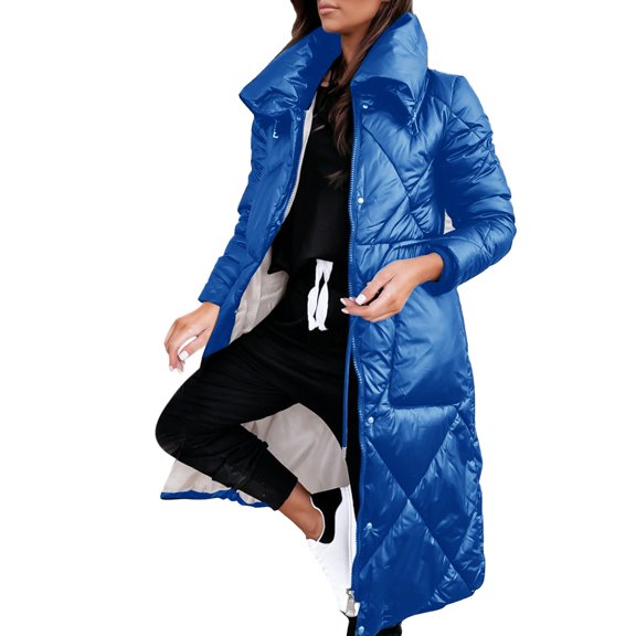 Vedolay Jackets for Women Outdoor Warm Snow Rain Jackets Outerwear Blue,S