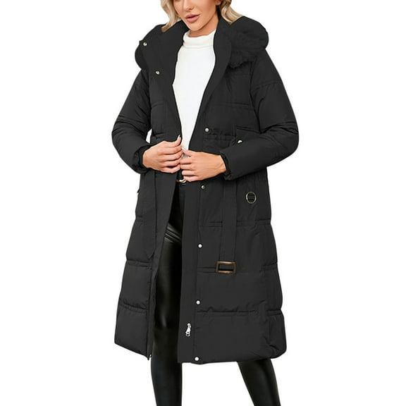 Vedolay Jackets for Women Plus Size Business Casual Long Fall Coat Black,L