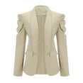 thumbnail image 1 of Vedolay Jackets for Women Suit Jackets for Women Plus Size Casual Long Sleeve Open Front Cardigan Work Office Blazer Jacket,Beige XL, 1 of 5