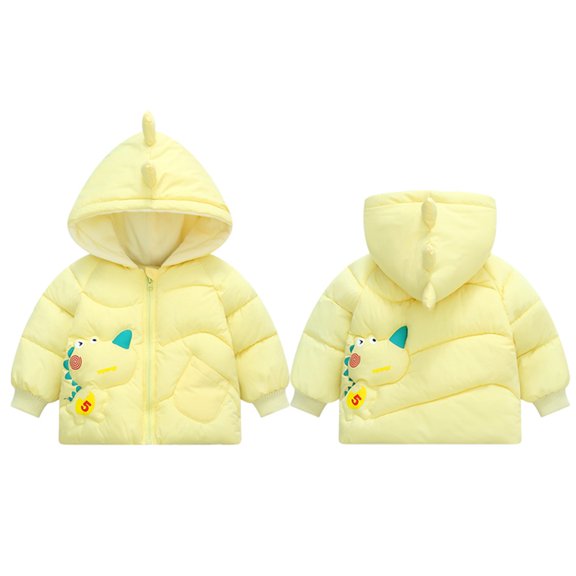 Vedolay Jean Jackets Boy's Winter Long Sleeve Fashion Thick Warm down Soft Jacket,Yellow 18-24 Months