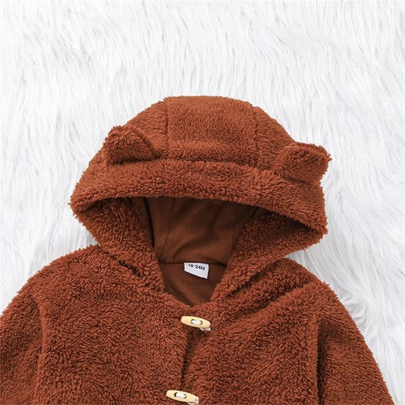 Vedolay Jean Jackets for Boy 2023 Fall Coats for Boy's Print Zip Up Long Sleeve Windproof Coat,Brown 2-3 Years