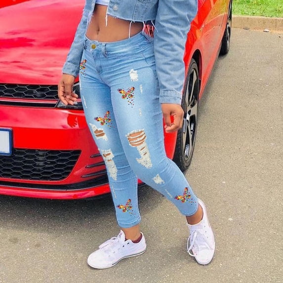 Vedolay Jeans for Women 2023 High Waisted Wide Leg Jeans for Women,Light Blue L