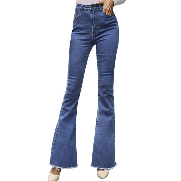 Vedolay Jeans for Women Summer Denim Pants Women Frayed Hem Jeans for Women BU2,L