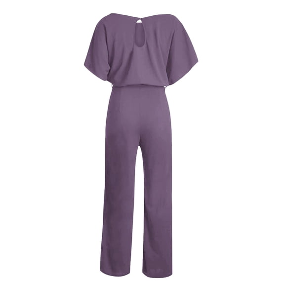 Vedolay Jumpsuits For Women Dressy Women's Unitard Bodysuit Workout Rompers One Piece Summer Outfits Shorts Jumpsuits Gym Yoga Fashion Clothes 2023,Purple 3XL