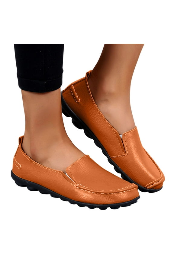 Keen Casual Shoes For Women Ladies's Shoes Comfortable Slip On Flat Casual Low Top Shoes,Orange 9