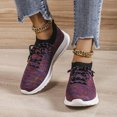 thumbnail image 1 of Vedolay Keen Sneakers for Women Women's Platform Wedge Slip-On Sneakers,Comfortable Sole Round Toe Sneakers,Purple 7, 1 of 5