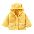 thumbnail image 1 of Vedolay Kids Coat 2023 Kids Girls Winter Windproof Thicken Coat Warm Outwear Yellow,130, 1 of 3