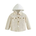 thumbnail image 1 of Vedolay Kids Coat Baby Girls Long Sleeve Hooded Coat Top Beige,80, 1 of 5