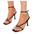 thumbnail image 1 of Vedolay Ladies High Heel Shoes Women's Wedge High Heels Wedge Platform Ankle Strap Open Toe High Heels,Black 6.5, 1 of 4