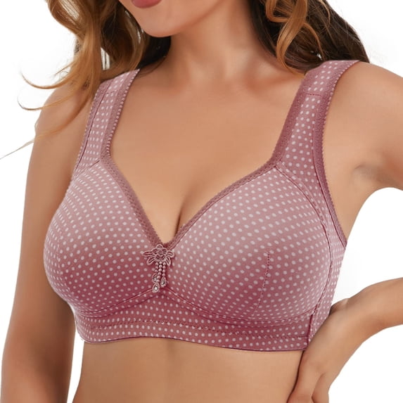 Vedolay Lingerie For Women Comfort Wirefree Shaper Bra for Women Deep Cup Bra Hides Back Full Back Coverage Seamless Bra,Rose Gold 46
