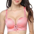 thumbnail image 1 of Vedolay Lingerie For Women Women's No Side Effects Underarm-Smoothing Comfort Underwire Lightly Lined T-Shirt Bra,Pink M, 1 of 4
