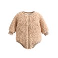 thumbnail image 1 of Vedolay Little Baby Girl Clothes Ribbed Knitted Long Sleeve Romper S Solid Color Fall Boys Jumpsuits A,80, 1 of 5