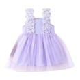 thumbnail image 1 of Vedolay Little Girl Dress Girls Summer Spaghetti Strap Casual Above Knee Cami Dress Colorful Retro Twirl Swing Dresses,Purple 12-18 Months, 1 of 5