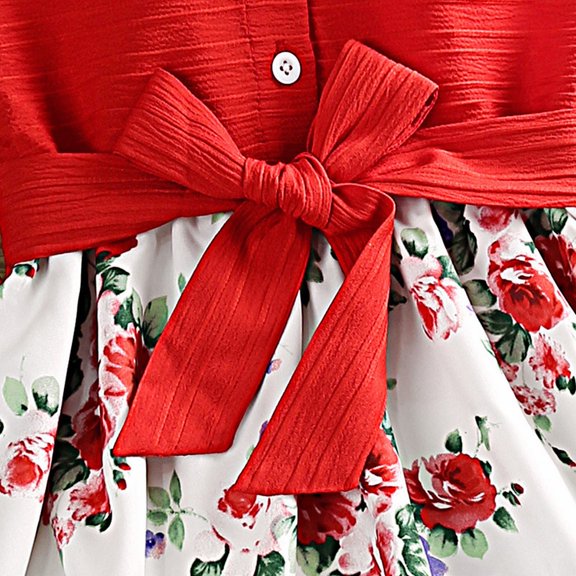 Vedolay Little Girls Dresses Girl's Halter Neck Cold Shoulder Sleeveless Summer Casual Sundress A-line Dress with Pockets,Blue 6-7Years