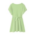 thumbnail image 1 of Vedolay Little Girls Dresses Girl's Short Sleeve Floral Print Loose Casual Long Maxi Dress,Green 9-10 Years, 1 of 3