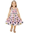 thumbnail image 1 of Vedolay Little Girls Sleeveless Dresses Summer Cotton Casual Sundress,Pink 3-4 Years, 1 of 1