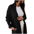 thumbnail image 1 of Vedolay Long Cardigans for Women Casual Sweater Tops Knit Cardigan Slim Long Sleeve Coat Black,One Size, 1 of 5