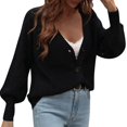thumbnail image 1 of Vedolay Long Cardigans for Women Knitted Regular Fit Full Zip Cardigan Sweater Black,M, 1 of 5