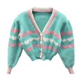 thumbnail image 1 of Vedolay Long Cardigans for Women Long Sleeve Button Down Coat Knit Cardigan Coat 2023 Green,M, 1 of 3