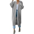 thumbnail image 1 of Vedolay Long Cardigans for Women Open Front Casual Knit Long Sleeve Tops 2023 GY1,L, 1 of 5