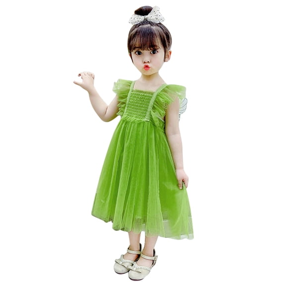 Vedolay Long Dress Flower Girl Lace Dress Pageant Kids Wedding Christmas Holiday Party Dresses,Green 18-24 Months