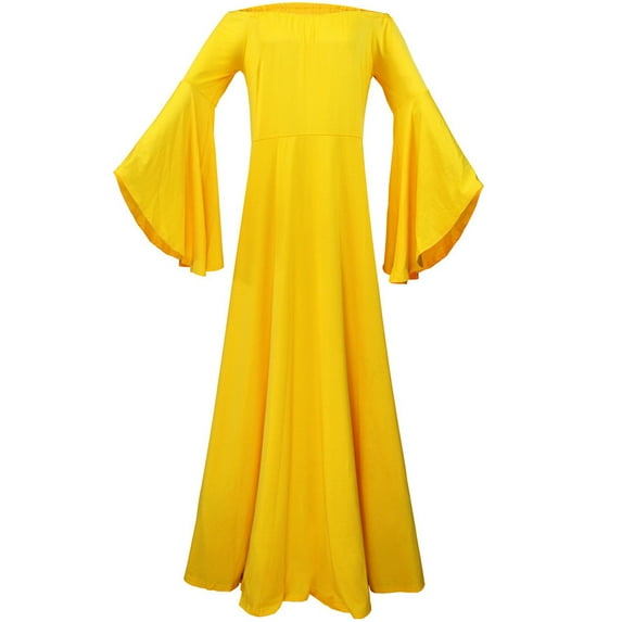Vedolay Long Maternity Dresses 2023 Long Sleeve Maternity Dress Clothes Pregnancy Dress Clothes Dresses Yellow,5XL