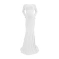 thumbnail image 1 of Vedolay Long Maternity Dresses Long Sleeve Maternity Dress Clothes Ruched Pregnancy Dress Clothes Dresses for Pictures White,XL, 1 of 5
