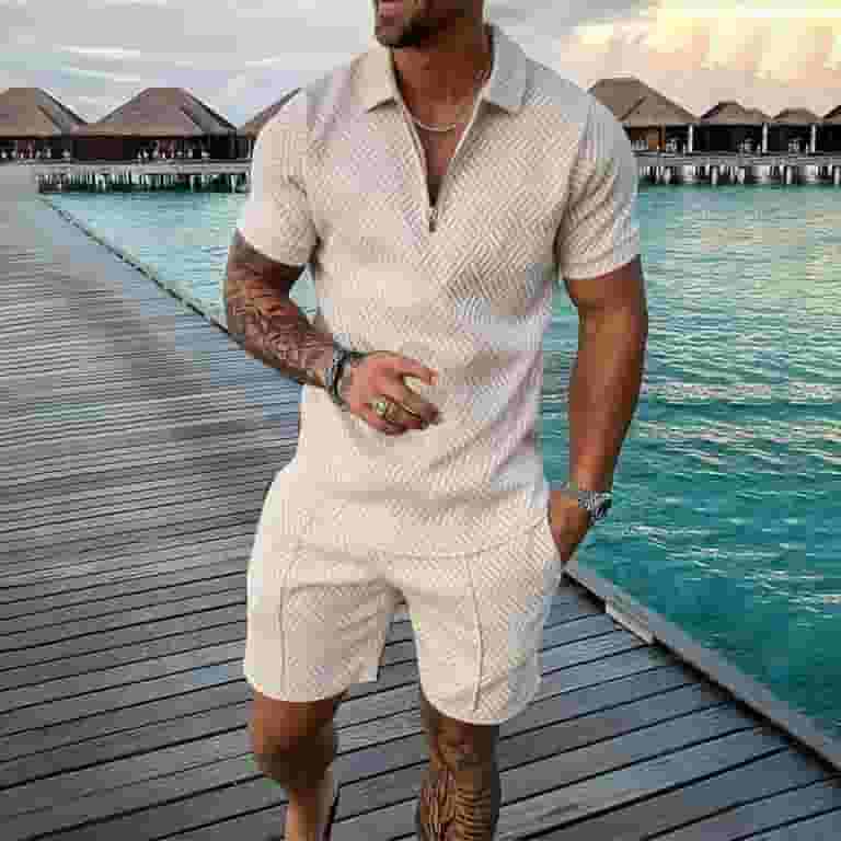 Vedolay Matching Short Sets For Men Men's Shirt and Shorts Set