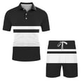thumbnail image 1 of Vedolay Matching Short Sets For Men Men's Summer 2 Piece Outfits Casual Short Sleeve Shirts and Classic Fit Shorts Sets, L, 1 of 5