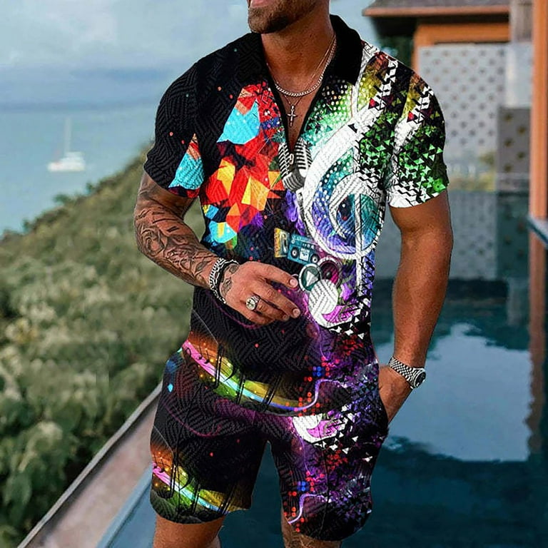 Matching short sleeve shirt and shorts top