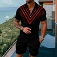 thumbnail image 1 of Vedolay Matching Short Sets For Men Mens Tshirt and Shorts Set 2 Piece Outfits Casual Summer Tracksuits Set with Pocket,Black 3XL, 1 of 3