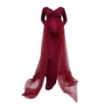 thumbnail image 1 of Vedolay Maternity Clothes for Women Female Long Sleeve Knee-Length Maternity Dress Pregnancy Dress Maternity Dresses for Women for Photoshoot ,2XL, 1 of 4