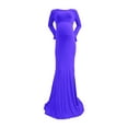 thumbnail image 1 of Vedolay Maternity Dress for Photography Female Long Sleeve Maternity Dress Pregnancy Clothes Dresses for Pictures Blue,L, 1 of 5