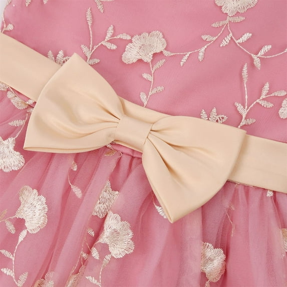 Vedolay Maxi Dress Little Girls Floral Lace Flower Girls Dresses,Pink 7-8 Years