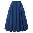 thumbnail image 1 of Vedolay Maxi Skirt Women's Midi Skirt Elastic High Waist Lace Tulle Skirt Pleated Skirt,Blue XXL, 1 of 5