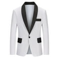 thumbnail image 1 of Vedolay Men Blazers Casual Business Button Cardigan Coat White,S, 1 of 3