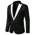 thumbnail image 1 of Vedolay Men Blazers Open Front Long Sleeve Work Office Jackets 2023 Black,M, 1 of 3