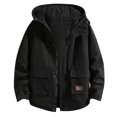 thumbnail image 1 of Vedolay Men Coats Winter Solid Business Winter Coat Fall Coat Jacket Coat Black,4XL, 1 of 4