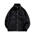 thumbnail image 1 of Vedolay Men Coats for Winter Shiny Winter Coat Fall Coat 2023 Jacket Black,M, 1 of 5