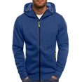 thumbnail image 1 of Vedolay Men Hoodies 2023 Hooded Pullover Sweatshirts Half Zipper Hoodies Long Sleeve Tops Blue,3XL, 1 of 5